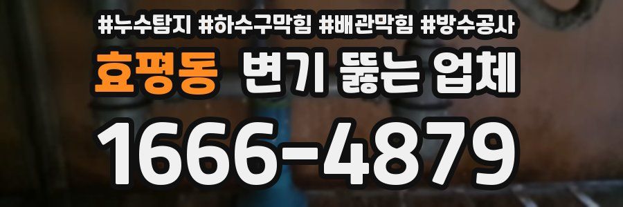 효평동 변기 뚫는 업체