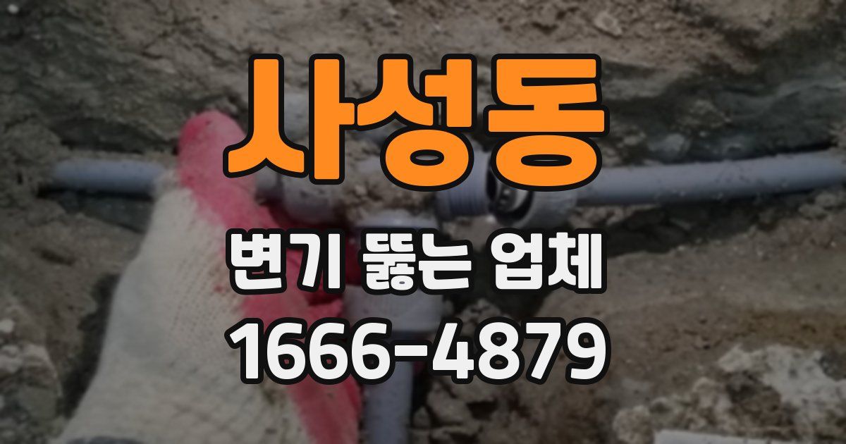 사성동 변기 뚫는 업체