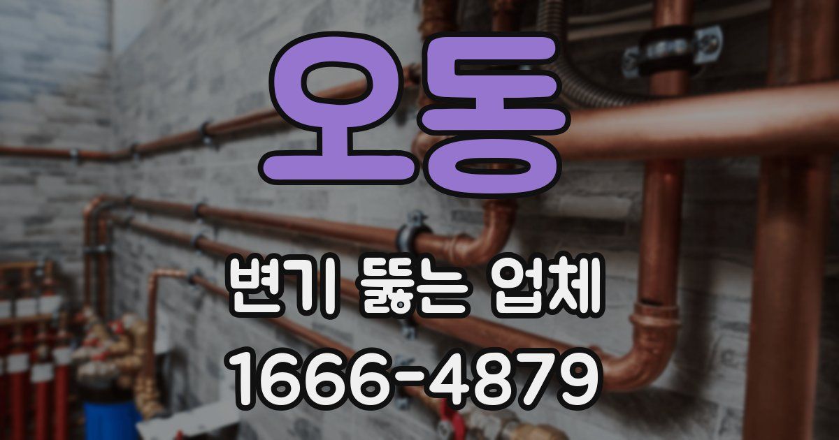 오동 변기 뚫는 업체
