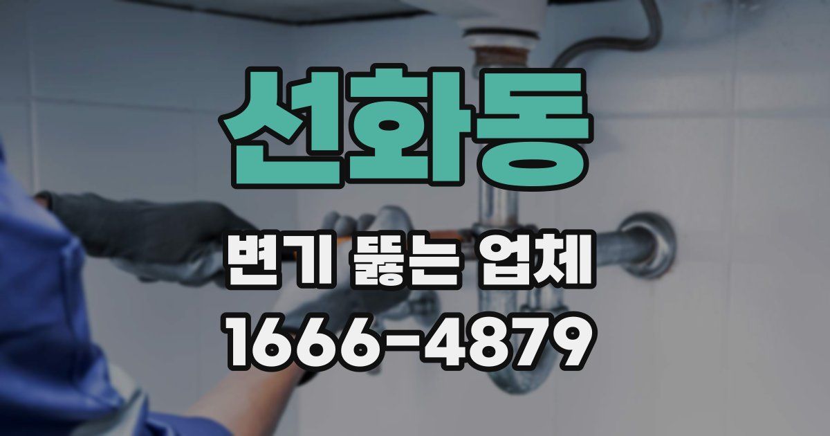 선화동 변기 뚫는 업체