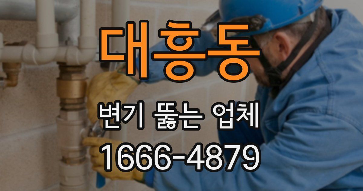 대흥동 변기 뚫는 업체