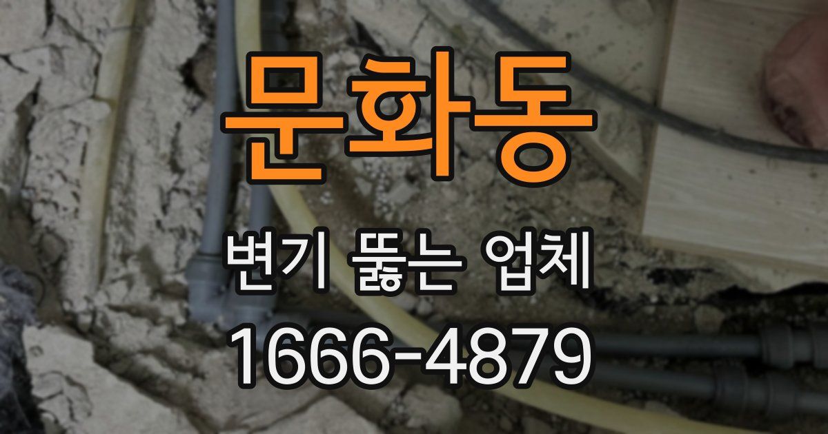 문화동 변기 뚫는 업체