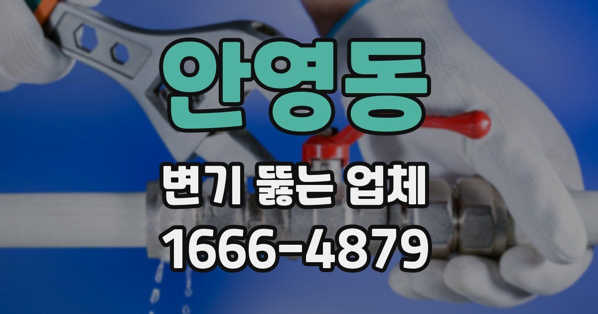 안영동 변기 뚫는 업체