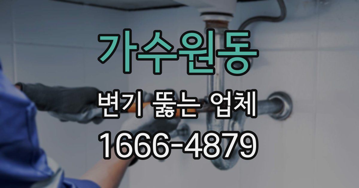 가수원동 변기 뚫는 업체