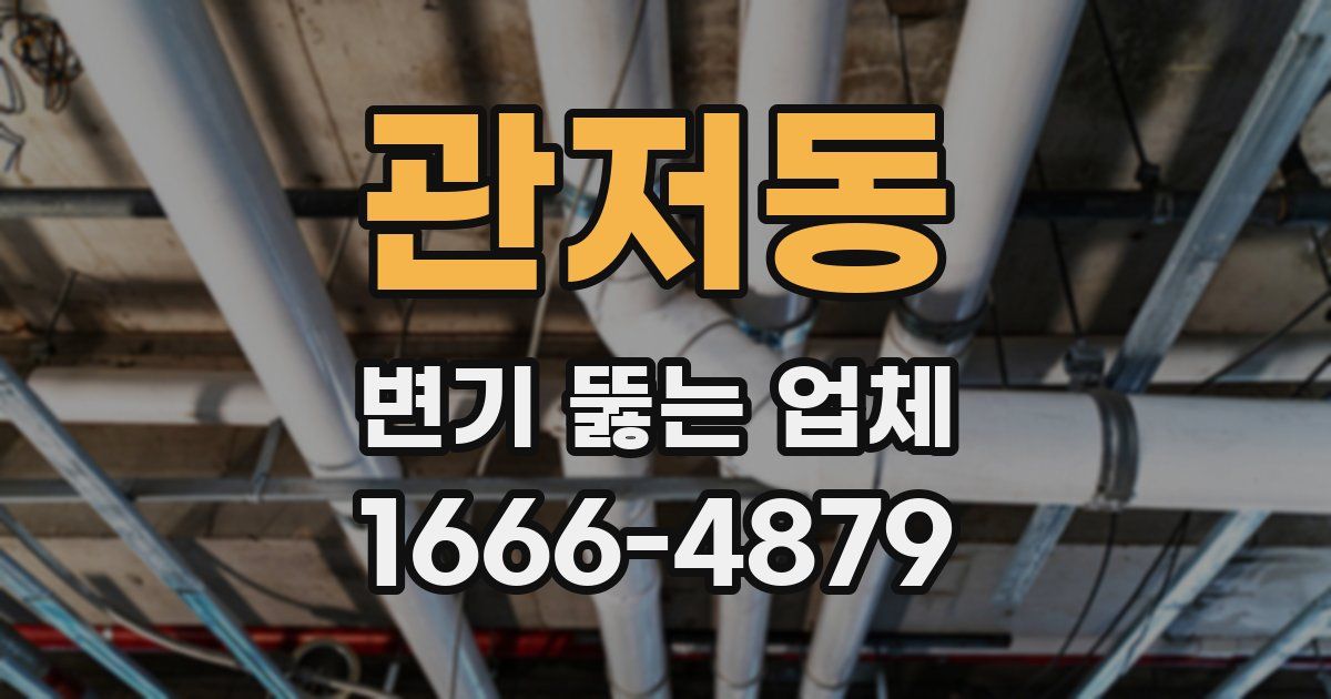 관저동 변기 뚫는 업체