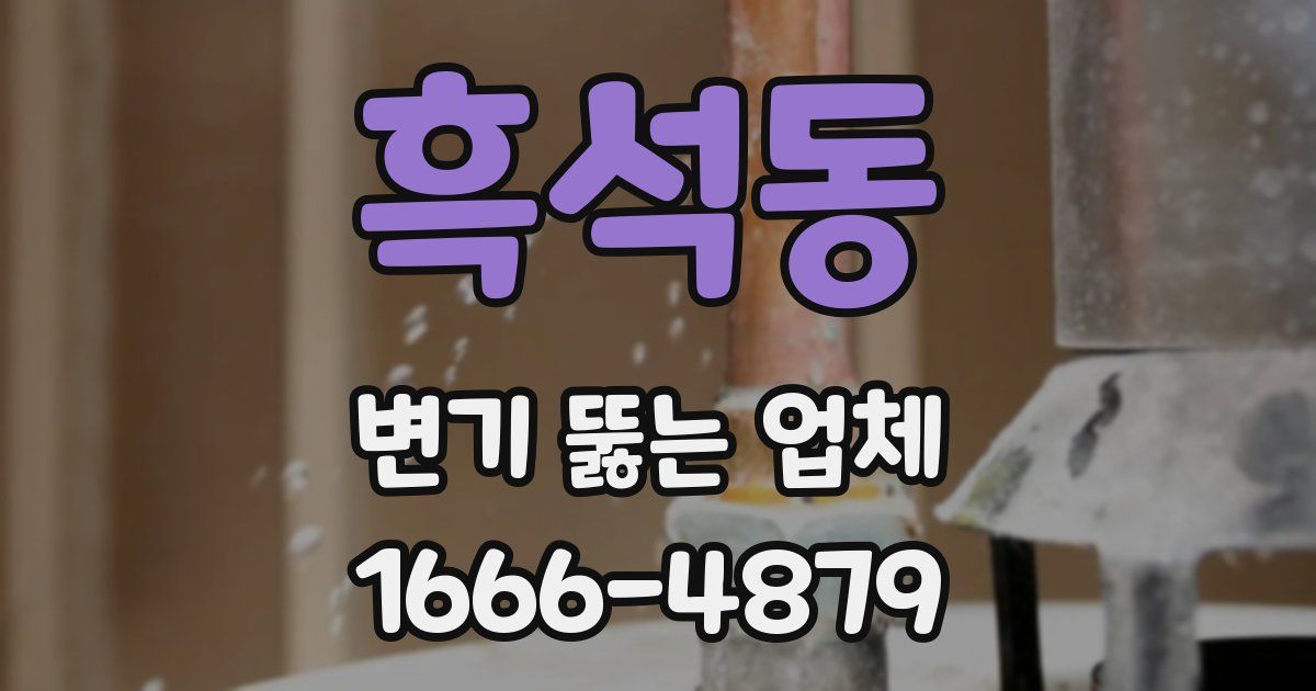 흑석동 변기 뚫는 업체