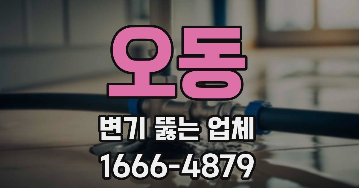 오동 변기 뚫는 업체