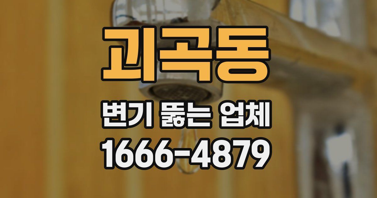 괴곡동 변기 뚫는 업체