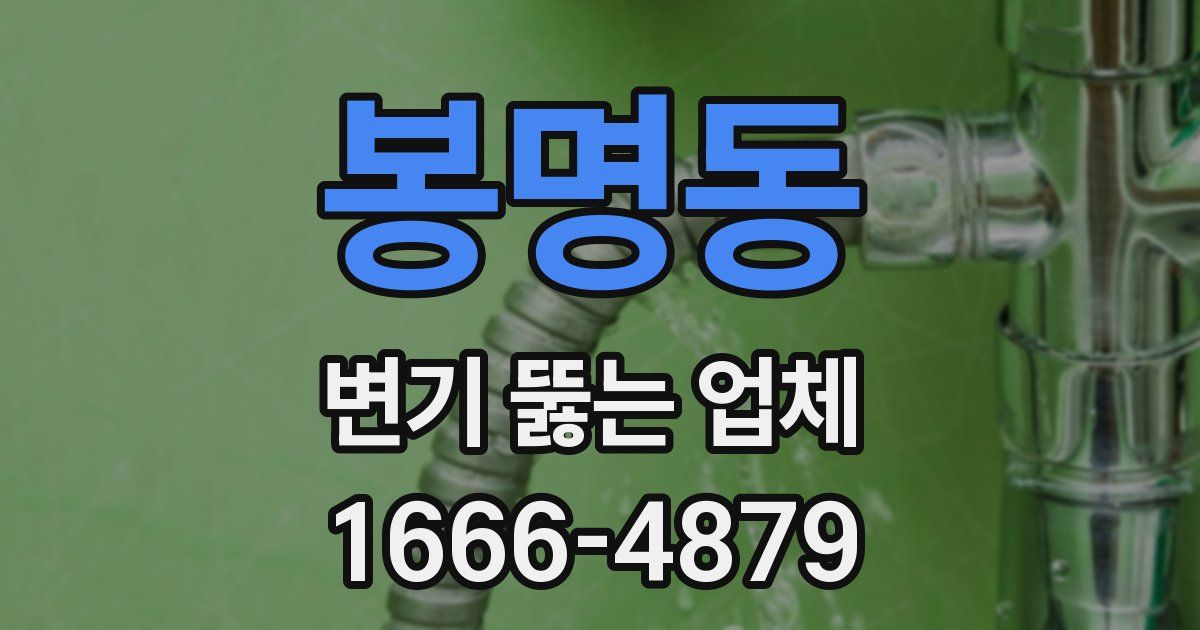 봉명동 변기 뚫는 업체