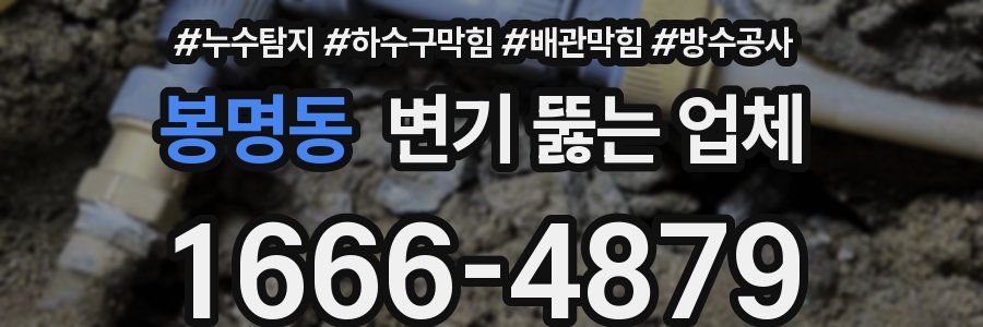 봉명동 변기 뚫는 업체