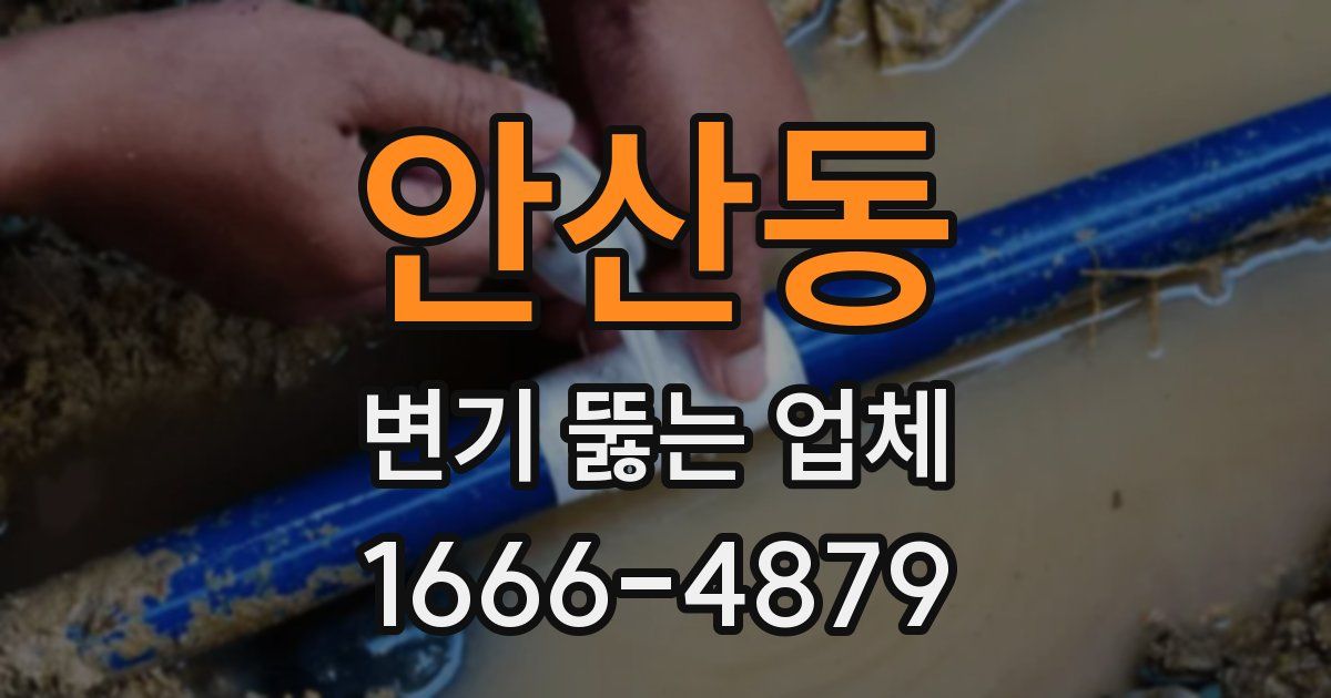 안산동 변기 뚫는 업체
