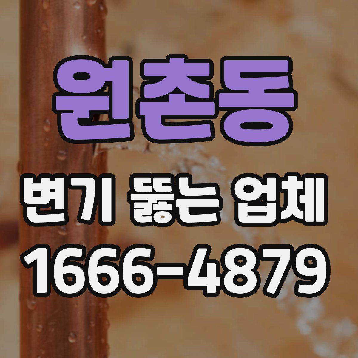 원촌동 변기 뚫는 업체