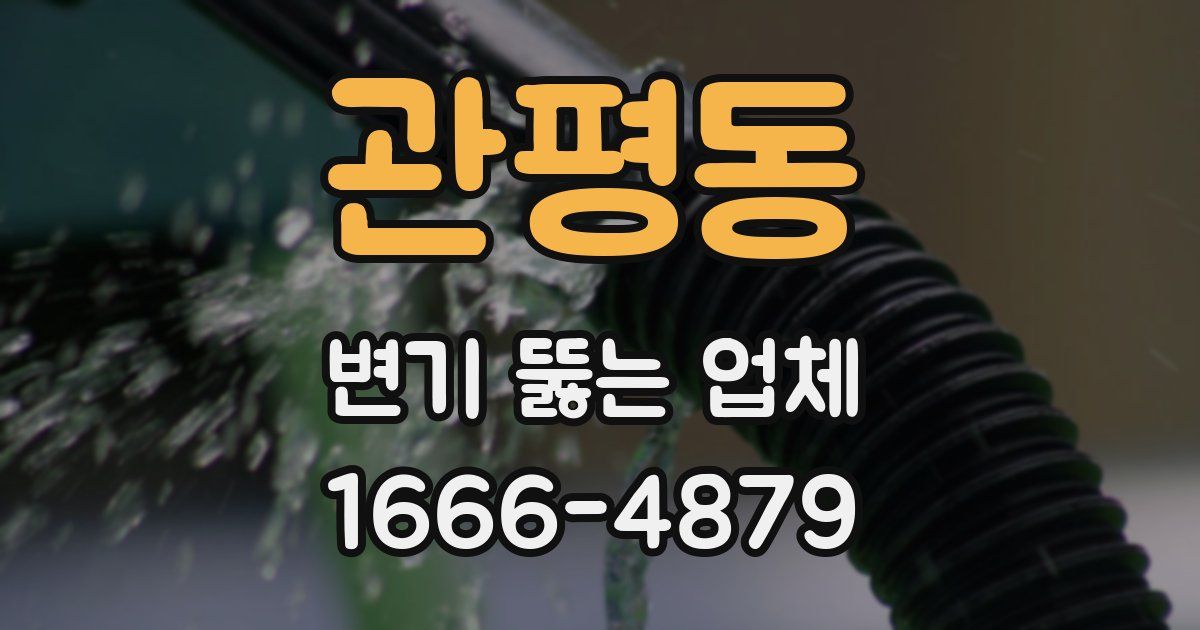 관평동 변기 뚫는 업체