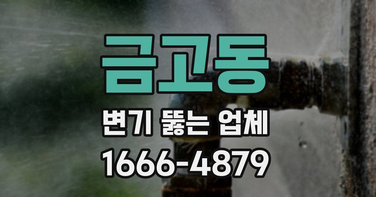 금고동 변기 뚫는 업체
