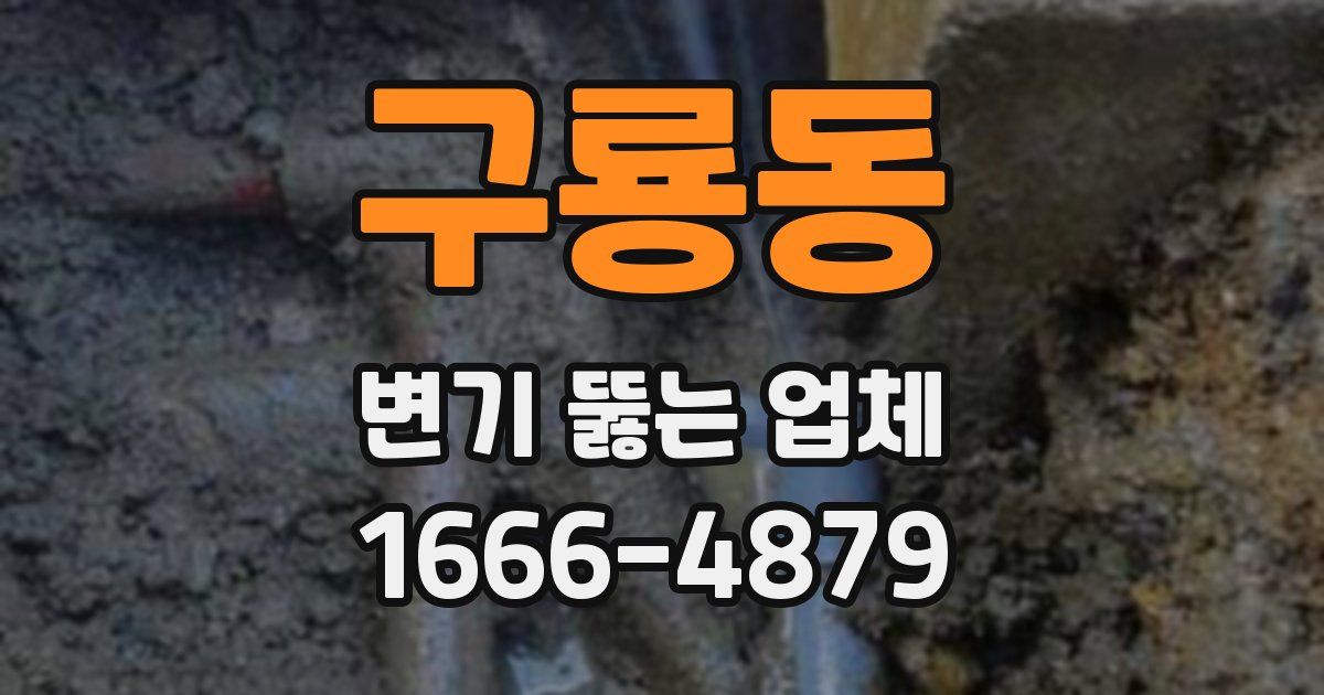 구룡동 변기 뚫는 업체