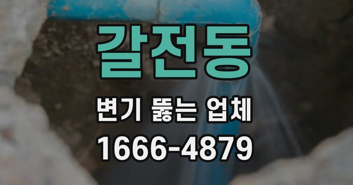 갈전동 변기 뚫는 업체