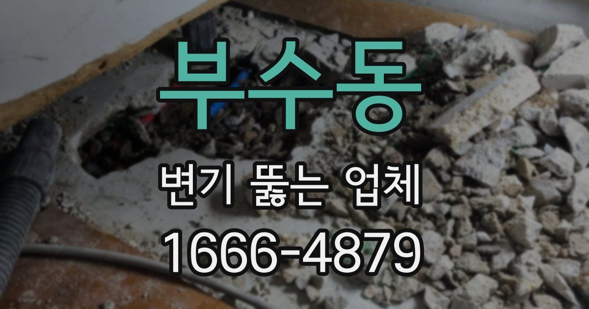 부수동 변기 뚫는 업체