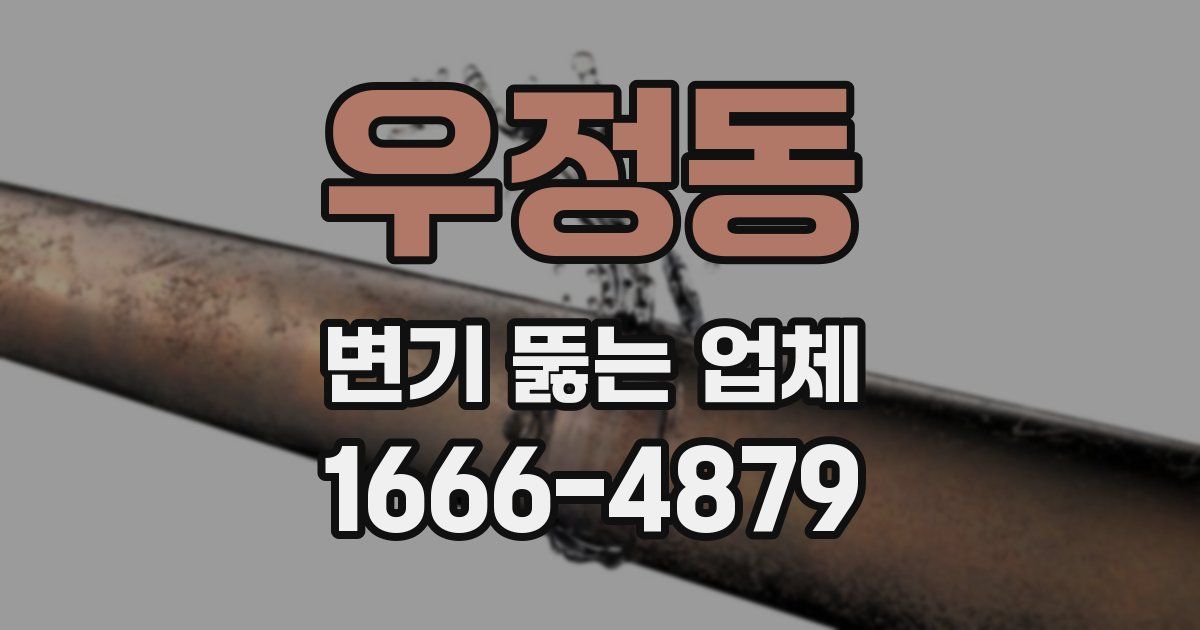 우정동 변기 뚫는 업체