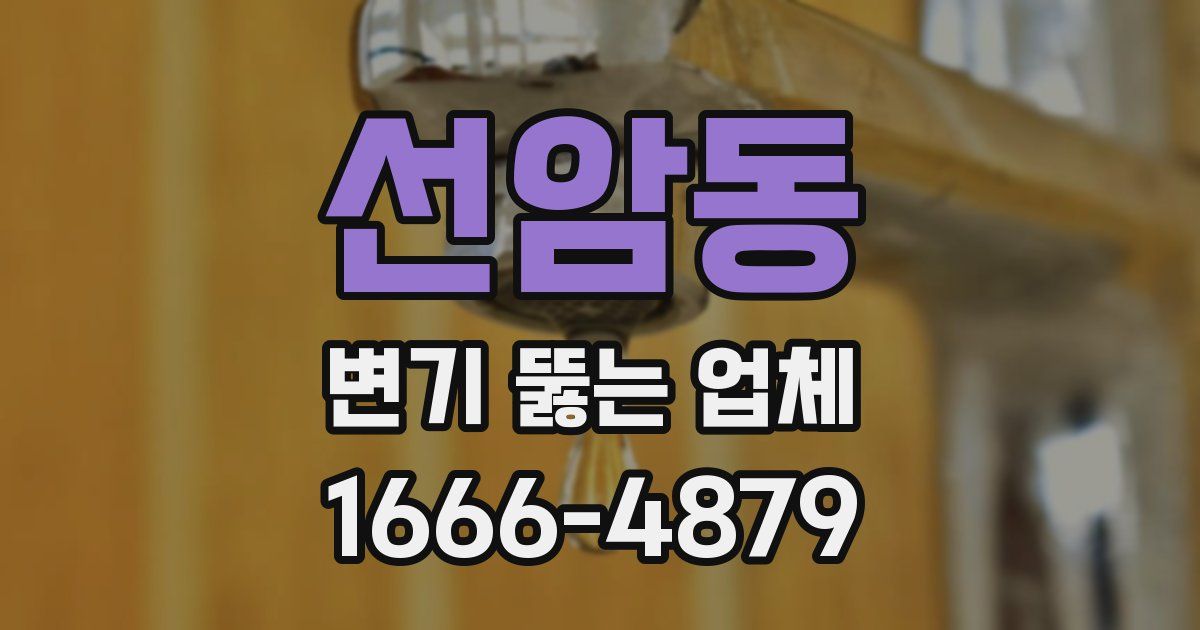 선암동 변기 뚫는 업체
