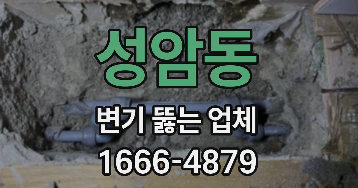 성암동 변기 뚫는 업체