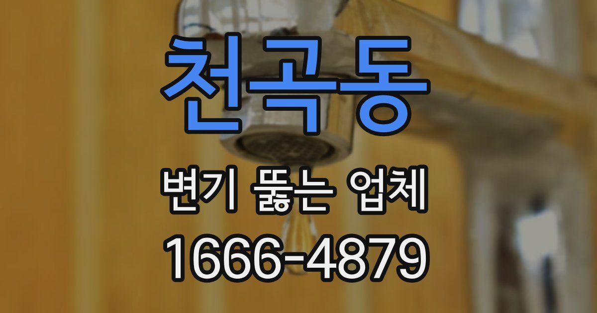 천곡동 변기 뚫는 업체