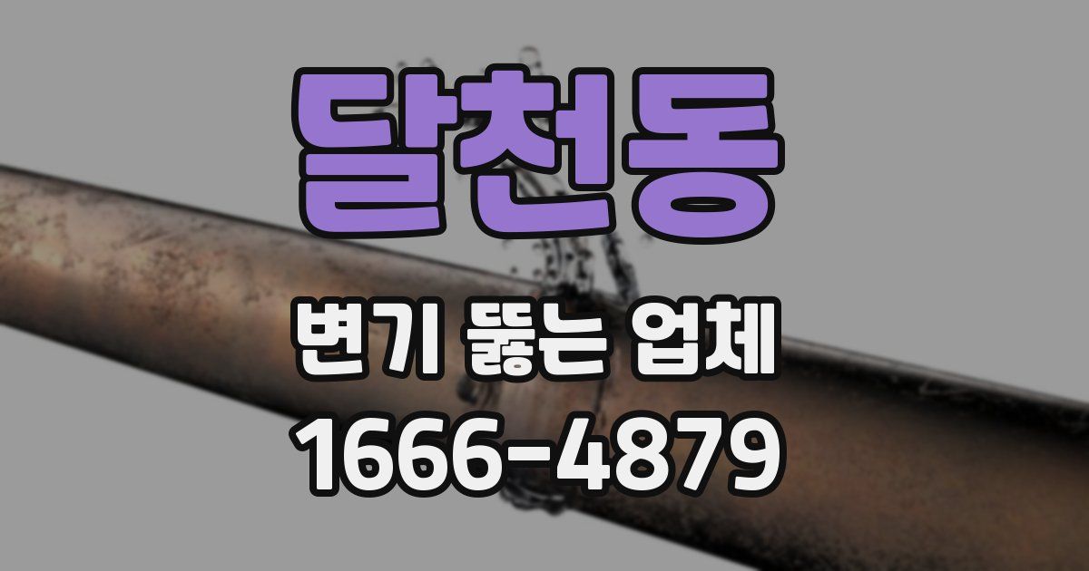 달천동 변기 뚫는 업체