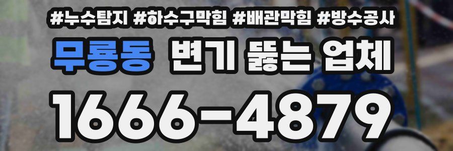 무룡동 변기 뚫는 업체