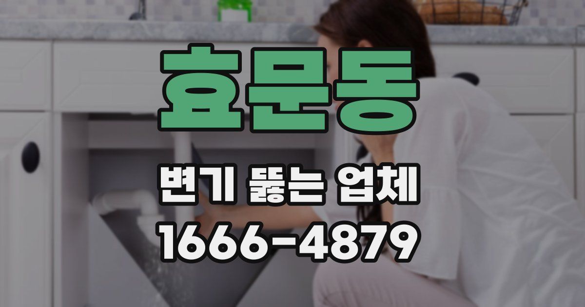 효문동 변기 뚫는 업체