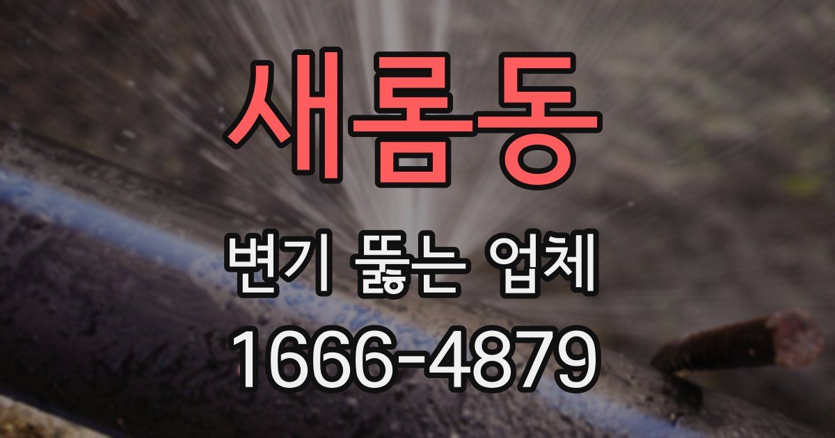 새롬동 변기 뚫는 업체