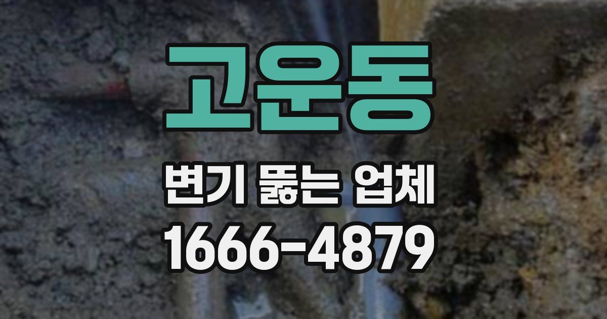 고운동 변기 뚫는 업체