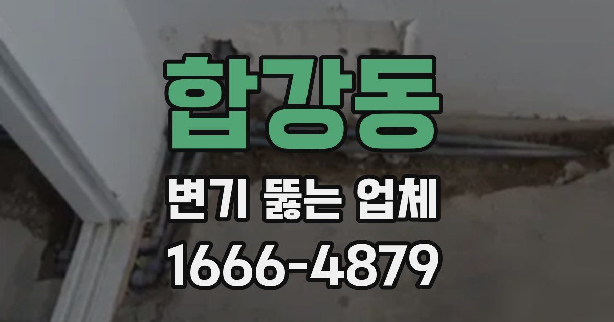 합강동 변기 뚫는 업체