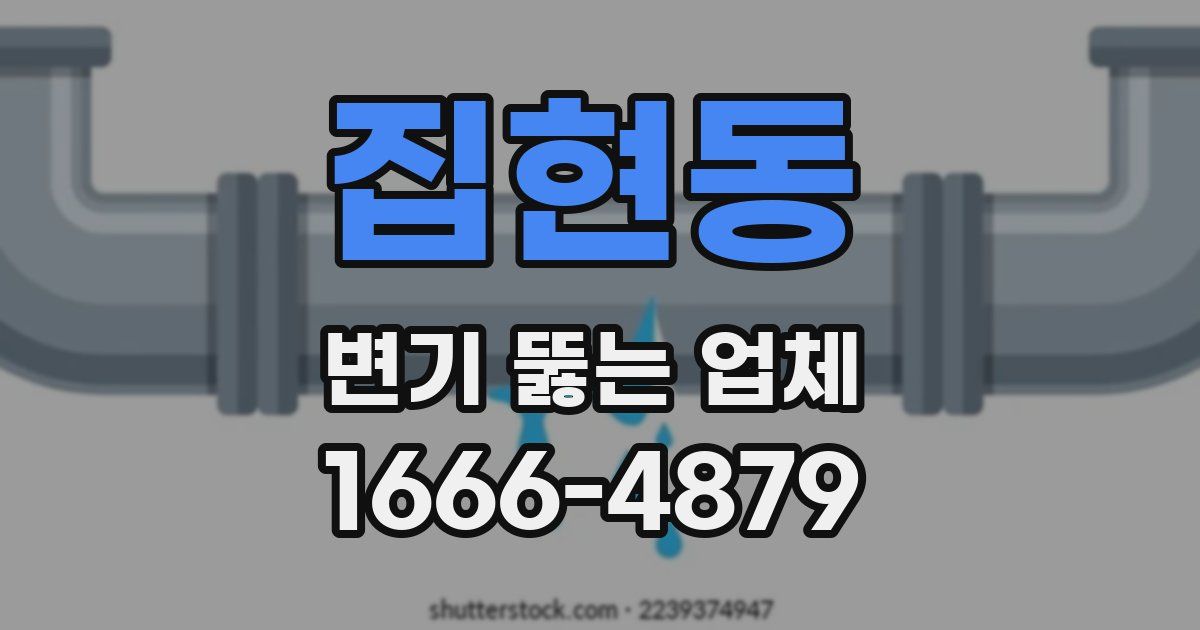 집현동 변기 뚫는 업체