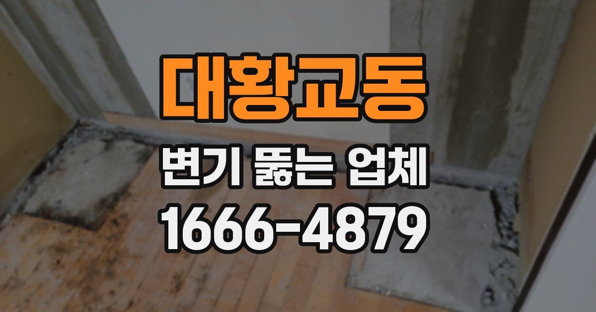 대황교동 변기 뚫는 업체