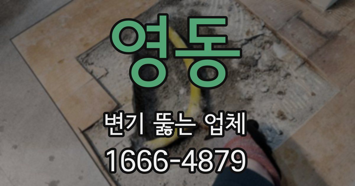 영동 변기 뚫는 업체