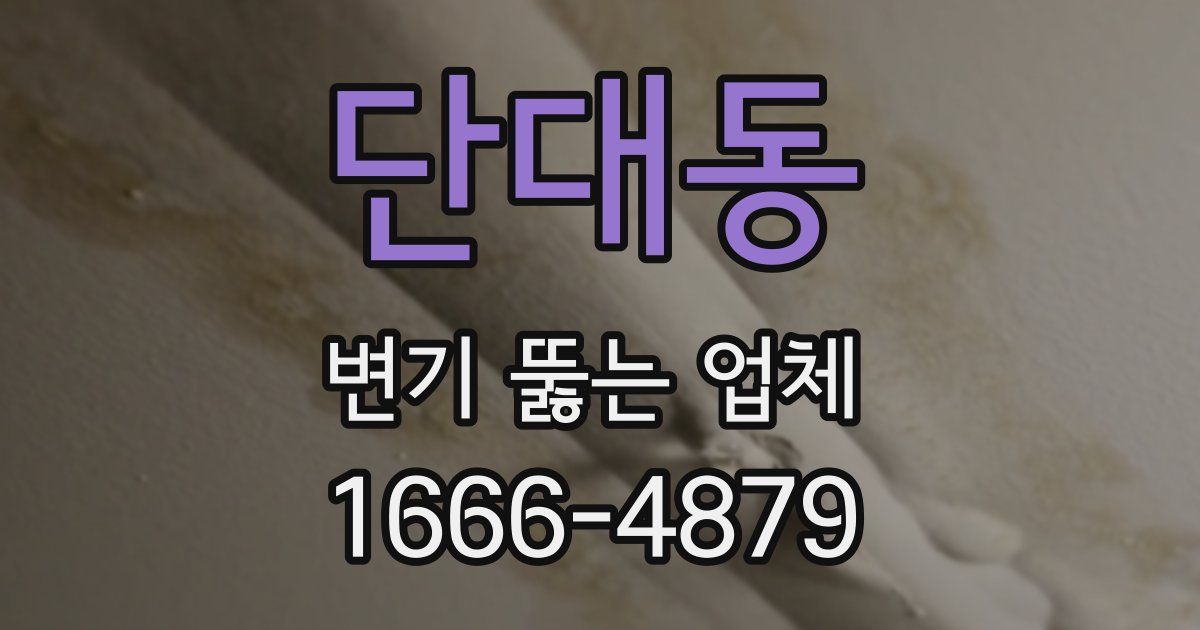단대동 변기 뚫는 업체
