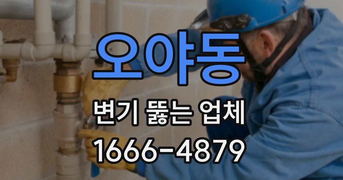 오야동 변기 뚫는 업체