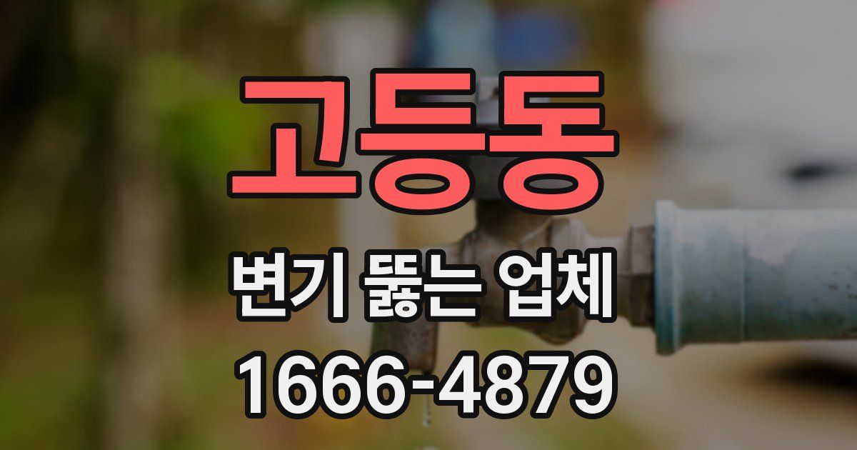 고등동 변기 뚫는 업체