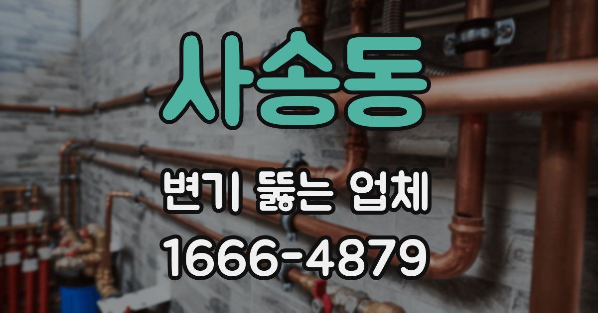 사송동 변기 뚫는 업체