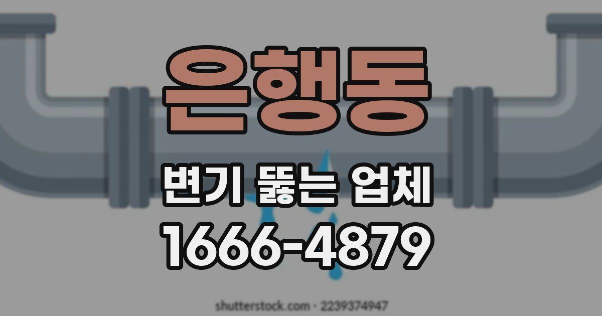 은행동 변기 뚫는 업체