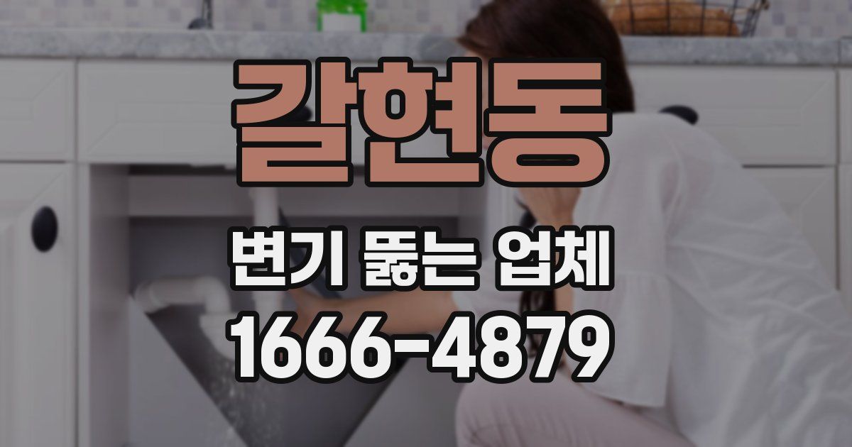갈현동 변기 뚫는 업체