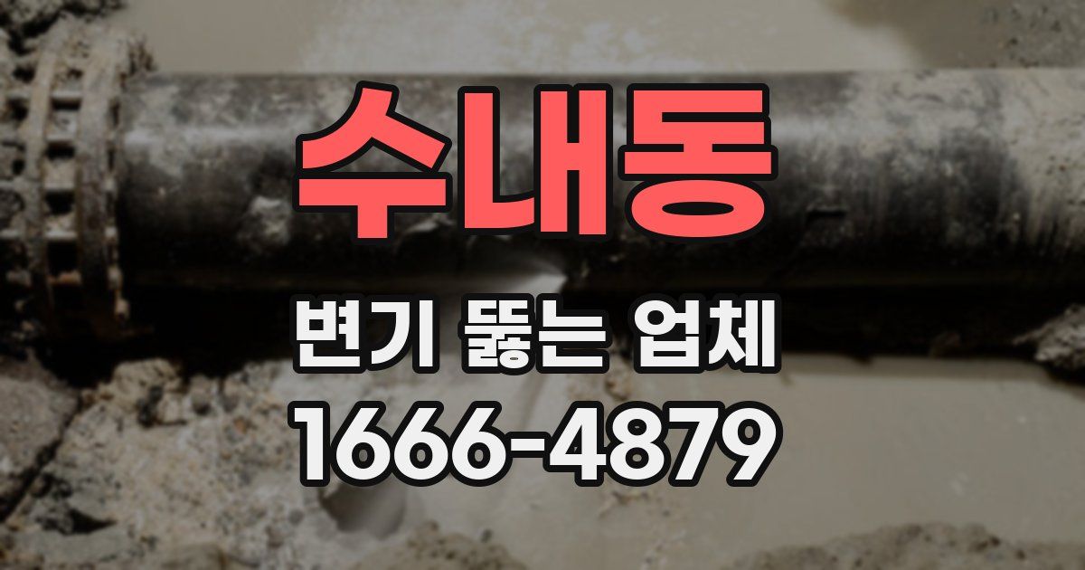 수내동 변기 뚫는 업체