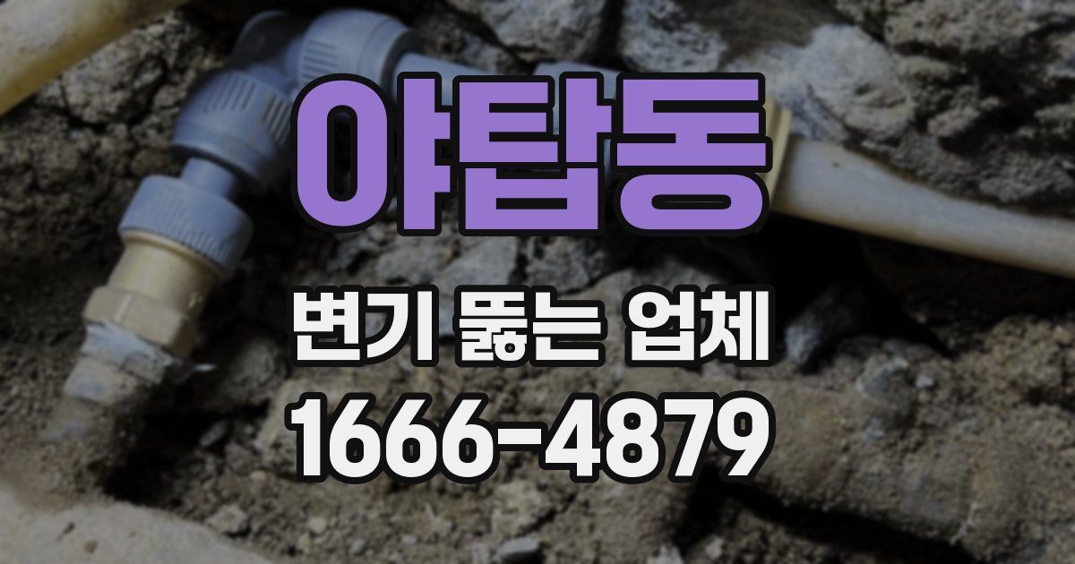 야탑동 변기 뚫는 업체