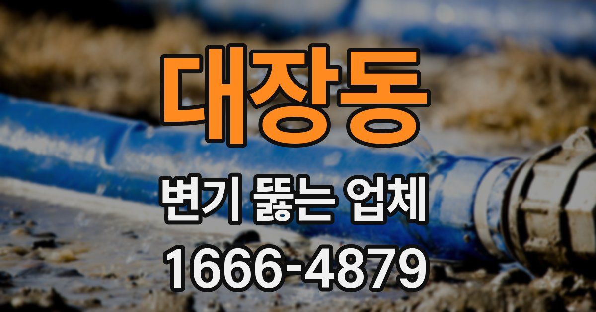 대장동 변기 뚫는 업체