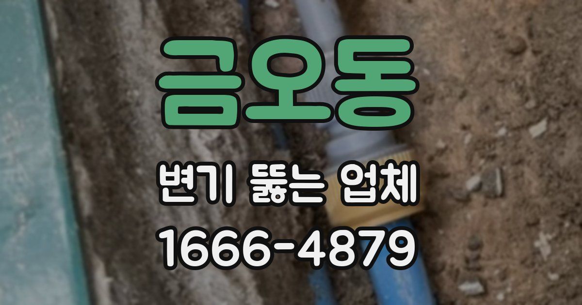 금오동 변기 뚫는 업체