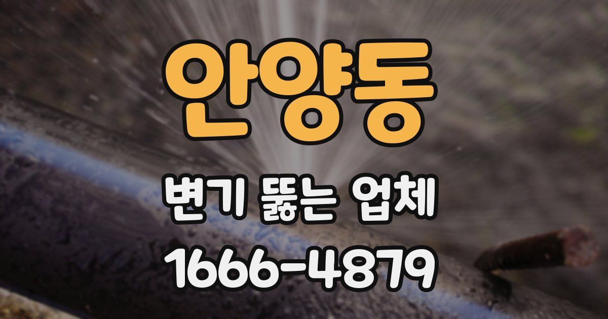 안양동 변기 뚫는 업체