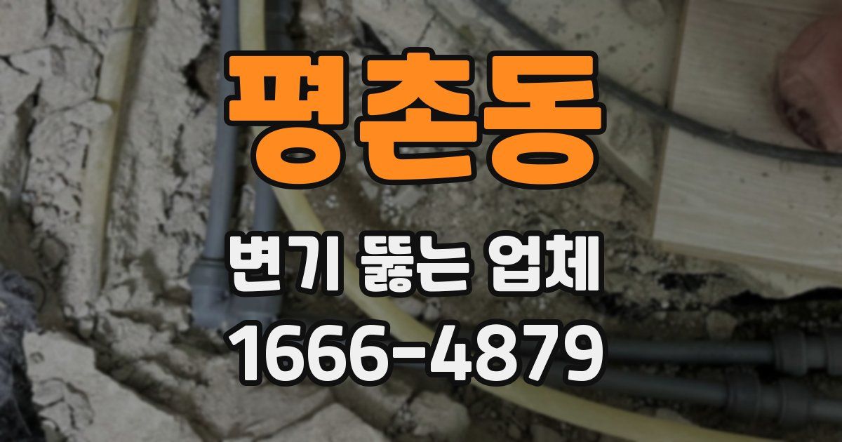 평촌동 변기 뚫는 업체