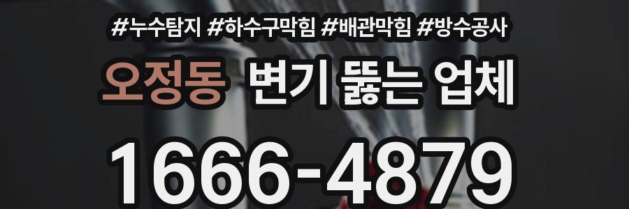 오정동 변기 뚫는 업체
