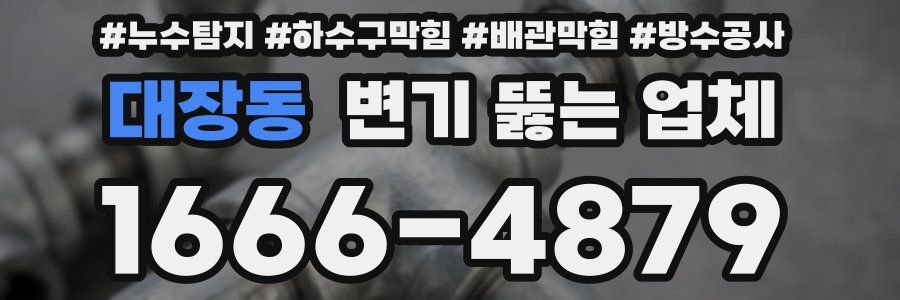 대장동 변기 뚫는 업체