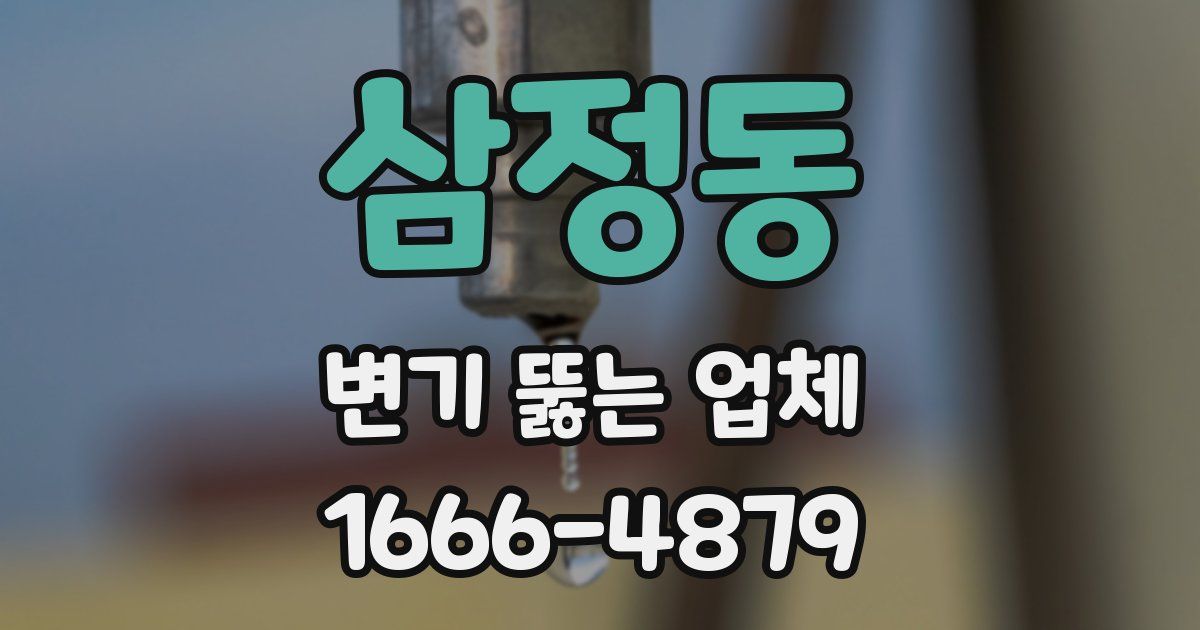 삼정동 변기 뚫는 업체