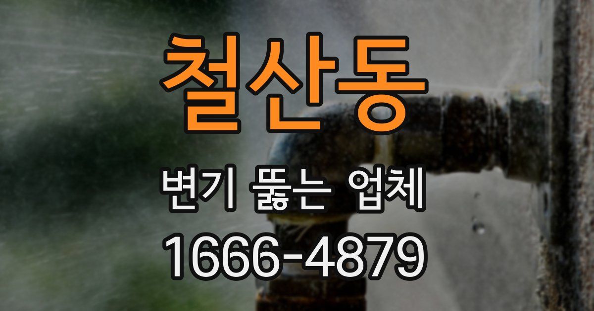 철산동 변기 뚫는 업체